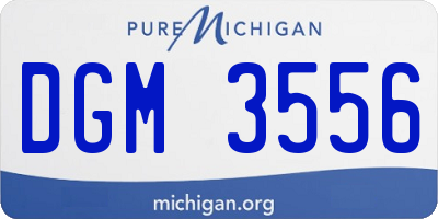 MI license plate DGM3556