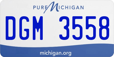 MI license plate DGM3558