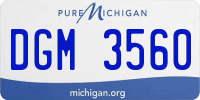 MI license plate DGM3560