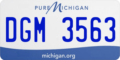 MI license plate DGM3563