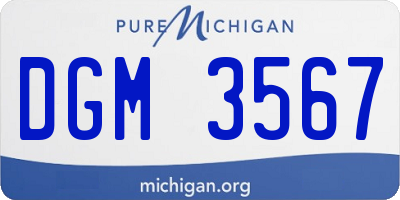 MI license plate DGM3567