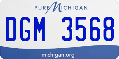 MI license plate DGM3568