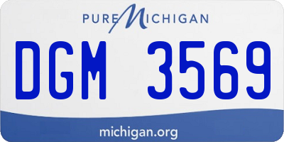 MI license plate DGM3569