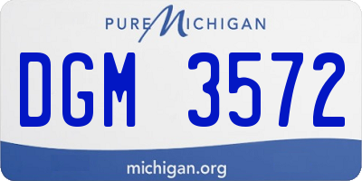 MI license plate DGM3572