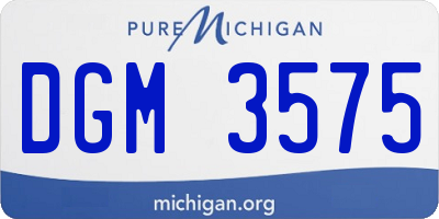 MI license plate DGM3575