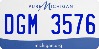 MI license plate DGM3576