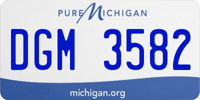 MI license plate DGM3582