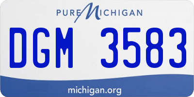 MI license plate DGM3583