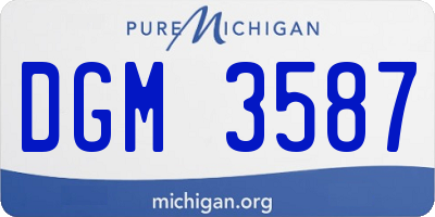 MI license plate DGM3587