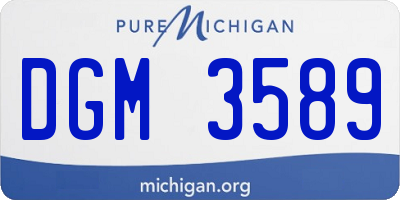 MI license plate DGM3589