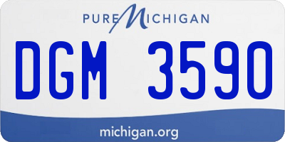 MI license plate DGM3590