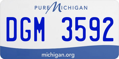 MI license plate DGM3592