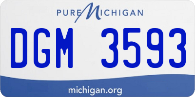 MI license plate DGM3593