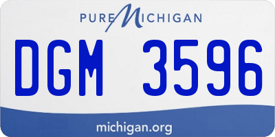 MI license plate DGM3596