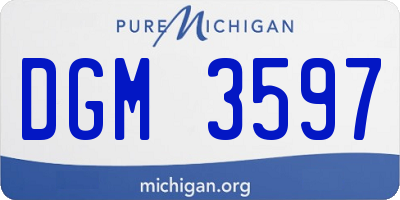 MI license plate DGM3597