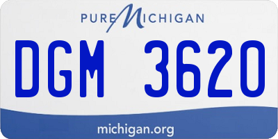 MI license plate DGM3620