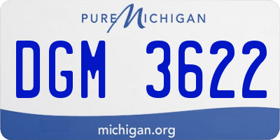 MI license plate DGM3622
