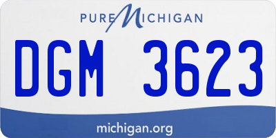 MI license plate DGM3623