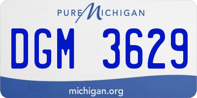 MI license plate DGM3629