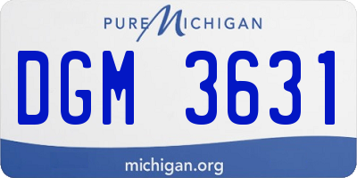 MI license plate DGM3631