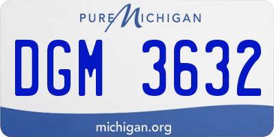 MI license plate DGM3632