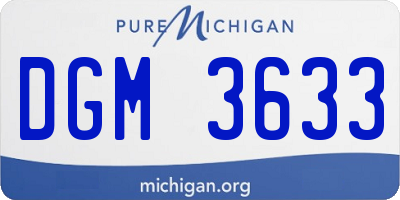 MI license plate DGM3633