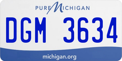 MI license plate DGM3634
