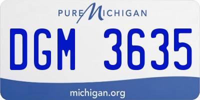 MI license plate DGM3635