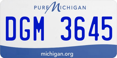 MI license plate DGM3645