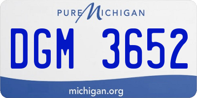 MI license plate DGM3652