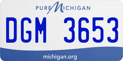 MI license plate DGM3653