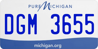 MI license plate DGM3655