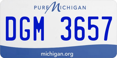 MI license plate DGM3657