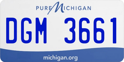 MI license plate DGM3661