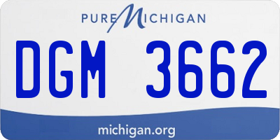 MI license plate DGM3662