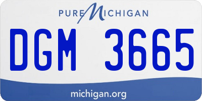 MI license plate DGM3665