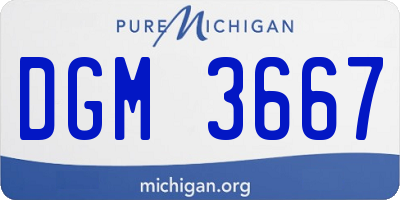 MI license plate DGM3667