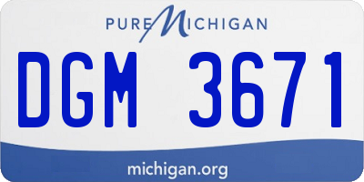 MI license plate DGM3671