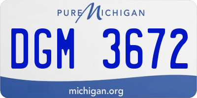 MI license plate DGM3672