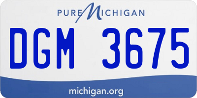 MI license plate DGM3675