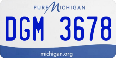 MI license plate DGM3678