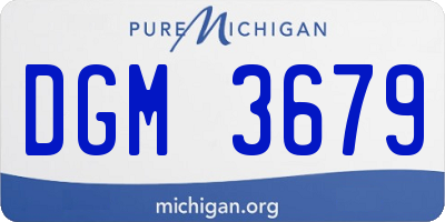 MI license plate DGM3679
