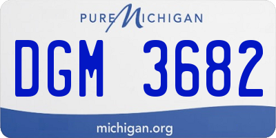 MI license plate DGM3682