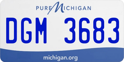 MI license plate DGM3683