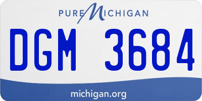 MI license plate DGM3684