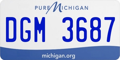 MI license plate DGM3687