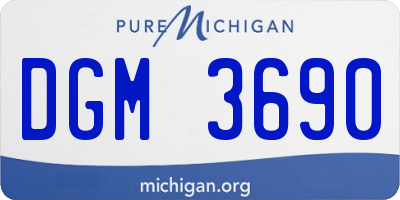 MI license plate DGM3690
