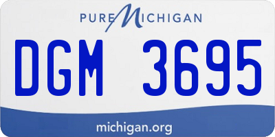 MI license plate DGM3695
