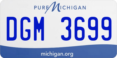 MI license plate DGM3699