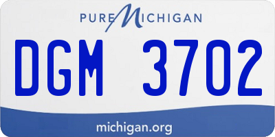 MI license plate DGM3702